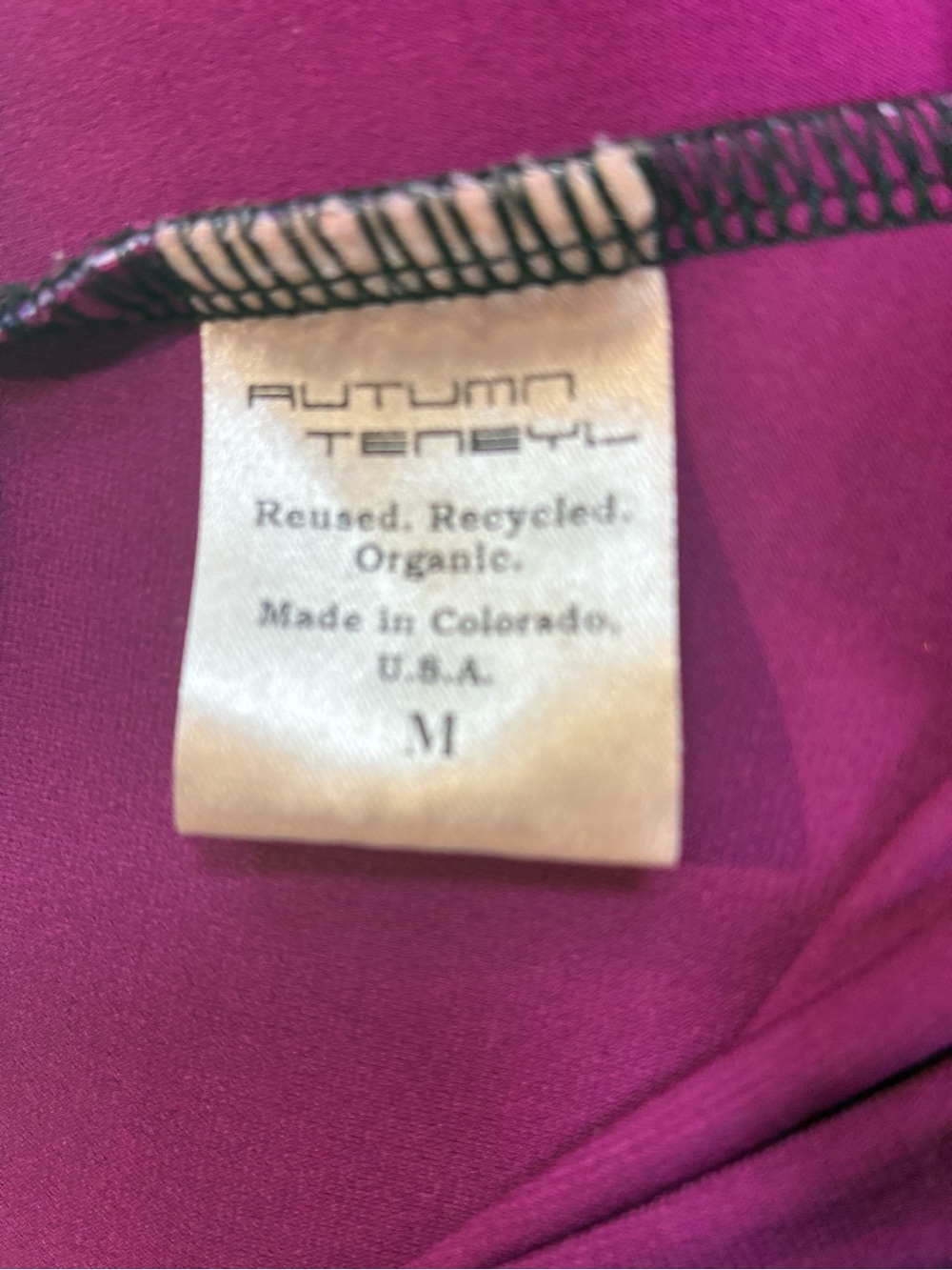 Autumn Teneyl Blue & Purple Geometric Flared Wide Leg Pants, Size M - Picture 3 of 4